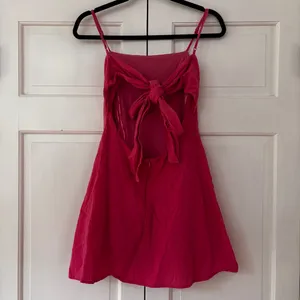 Showpo Pink Tie Back Spaghetti Strap Mini Dress Size 4 Cotton‎ Open Back Summer thumbnail 5
