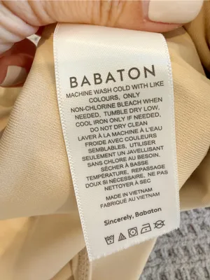 ARITZIA BABATON‎ Contour Square Neck Long sleeve Bodysuit in Nude Beige Medium thumbnail 6
