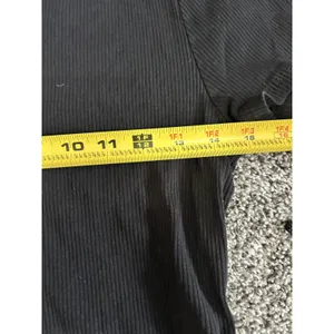 H&M Divided black ribbed short-sleeve crop top XL thumbnail 6