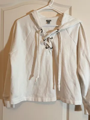 Aerie laced crop sweater thumbnail 1