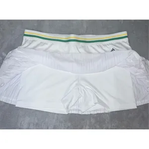 Women’s Stella McCartney Adidas Tiered Tennis Skort White 44 Green Yellow thumbnail 6
