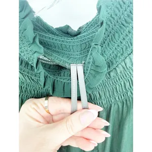 Anthropologie High Neck Lace Swing Blouse Women's S Green Romantic‎ thumbnail 6