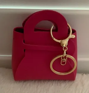 Fushia tiny purse key fob Pink Size undefined thumbnail 1