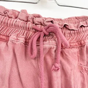 Free People Womens Kalani Dusty Rose Paperbag Waist Raw Hem Pull On Shorts M thumbnail 5