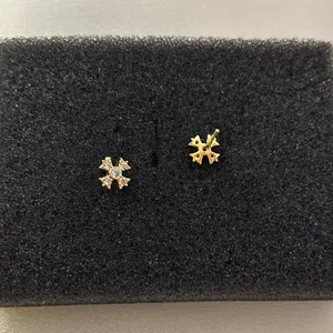7mm CZ Cross Stud Earrings for Men Women Streetwear Punk Hip Hop Unisex Earrings thumbnail 3