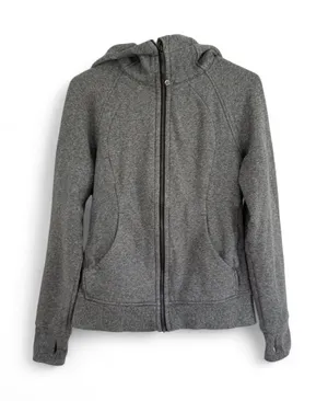 Lululemon Women's Scuba Full-Zip Hoodie Heathered Gray 8 Cozy Athleisure Yoga thumbnail 1