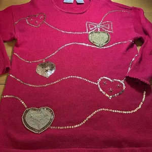 Vintage Kathie Lee Christmas garland ornament sweater xl thumbnail 1