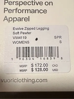 Vuori High-Rise Pocket Legging in Light Gray Size S thumbnail 7