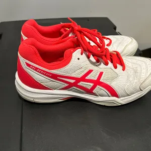 Asics White and Red Athletic Shoes thumbnail 3