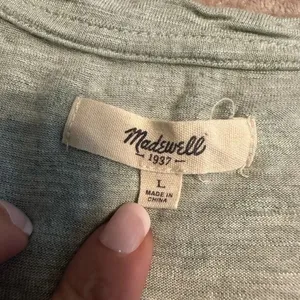 Madewell Tank Size Large Green Viscose Sleeveless thumbnail 6