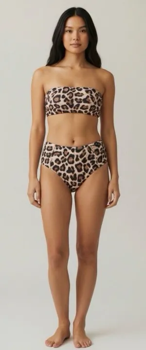 2pc High waisted Leopard Bikini thumbnail 1