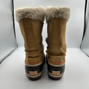 Sorel Joan of Arctic Waterproof Snow Boots Womens Size 6 Suede Faux Fur Mid Calf thumbnail 5