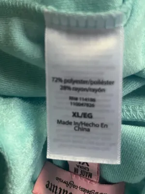 NEW Juicy Couture Blue Turquoise Terrycloth Rhinestone Y2K Joggers Size XL Retro thumbnail 7