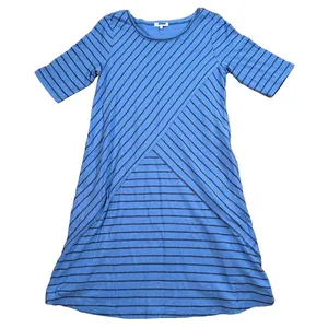 Habitat Blue Stripe Dress Size Small Short Sleeve Criss Cross Clothes To Live In thumbnail 1