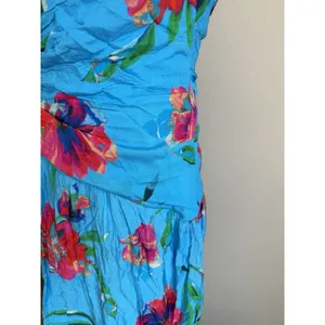 Zarr Collection Taylor Asymmetrical Drop Waist Blue Floral Maxi Dress Womens 8 thumbnail 3