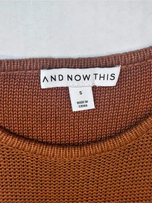 And Now This Knit Maxi Dress S Rust Brown Sleeveless Side Slit Sweater Stretch thumbnail 7