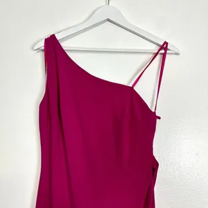 MAC DUGGAL One-Shoulder Jersey Body-Con Gown in Candy Pink Size US 4 thumbnail 6