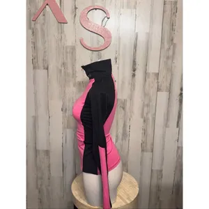 Champion Under Armour ColdGear Women Pink Black 1/4 Zip Athletic Running Top Size XS thumbnail 2