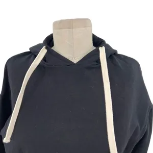 Monrow Black‎ Cropped Pull Over Hoodie Sweatshirt Size XS thumbnail 4