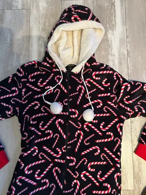 Candy Cane Cutie Sherpa Onsie thumbnail 3