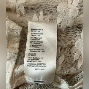 Free People Flower Fields Sheer Mesh Button-Front Shirt Cream Size XS thumbnail 7