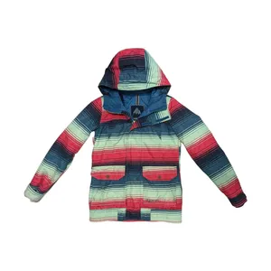 Burton Cassidy Jacket Snowboarding Ski Coat Striped Da Nang Dryride Pink Green thumbnail 2