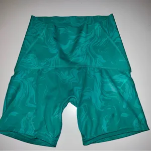 Gymshark Power High Rise Shorts Bright Turquoise Print Size: S thumbnail 5