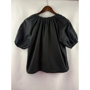 Women’s Old Navy Medium Black Short Sleeve Blouse thumbnail 3