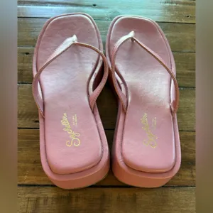 Seychelles Sunflower Pink Platform Summer Thong Sandals 6 thumbnail 10
