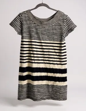 Maeve Anthropologie Striped Boat Neck Short Sleeve Tunic Dress‎ Size Medium thumbnail 1