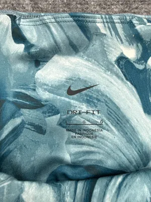 Nike Dri Fit Womans Large Performance ankle Leggings Blue Floral Print thumbnail 4