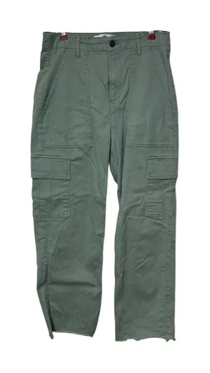 Hollister Women's Pants Ultra‎ High-Rise Cargo Straight Leg Stretch Green Medium thumbnail 1