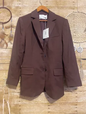 NWT Oak & Fort A line Blazer in Deep Mahogany thumbnail 4