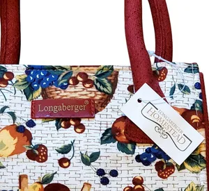 New Longaberger Homestead Collection Fruit Handbag Purse Tote Bag Small thumbnail 3