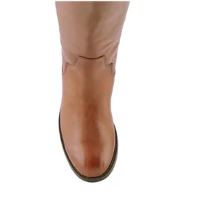 FRYE Leather Tall Boots in Cognac Brown, Western Inside Zip Size 5M NEW thumbnail 7