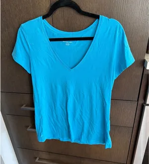 Lilly Pulitzer blue women's prima cotton tee shirt large thumbnail 1