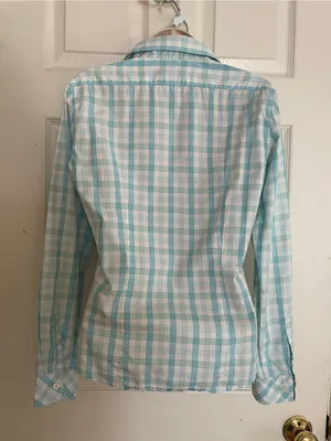 Lilly Pulitzer Light Blue Plaid Button-Up Shirt thumbnail 2