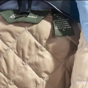 Eddie Bauer Down long sleeve jacket is a size Small. thumbnail 3