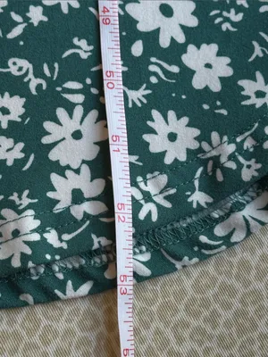 Green Floral Maxi Dress with White Daisy Floral Print Pockets size 2XL thumbnail 10