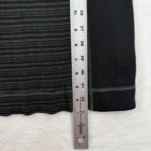 prAna Women Black Gray Striped Wool‎ Blend Funnel Neck Sweater Dress Small thumbnail 5