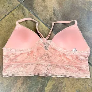 Victoria’s Secret Pink Lace Pull-on Razorback Bra Light Padding Medium thumbnail 5