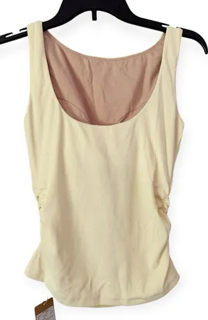 NWT OGL Elastic Open Back Bra Tank Top Plantive Size Small Butter Yellow thumbnail 1
