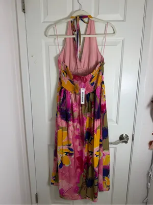 Steve Madden Women's‎ Piper Printed Halter Sleeveless Midi Dress thumbnail 4
