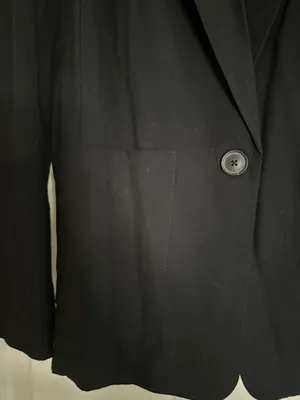 A New Day Solid Black Relaxed Fit Blazer thumbnail 3