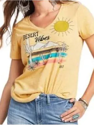 Ariat, Desert Vibes Graphic Tee, Women, Medium, Western/Boho, Yellow thumbnail 11