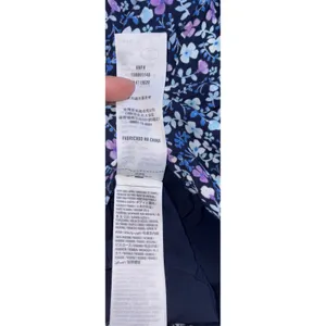 Abercrombie & Fitch Floral Maxi Dress Blue Purple Tie Back Cutout Small thumbnail 10