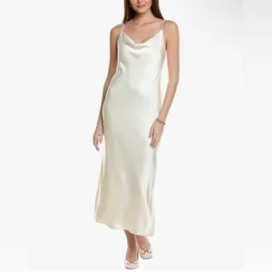 Kenneth Cole Women's Satin Cowl-Neck Maxi Slip Dress thumbnail 3