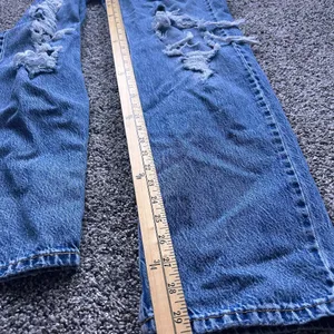 Aeropostale High Rise 90s Baggy Jeans Women’s Size 4 Blue Distressed Ripped thumbnail 3