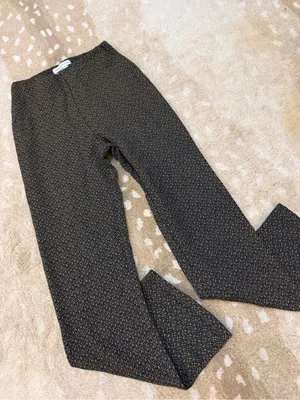 Urban Outfitters Black Gold Metallic Jacquard Knit Flare Pants women’s size XS thumbnail 5
