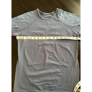 Athleta Momentum Seamless Tee Womens Small Blue Stretch Active Workout Sporty thumbnail 4